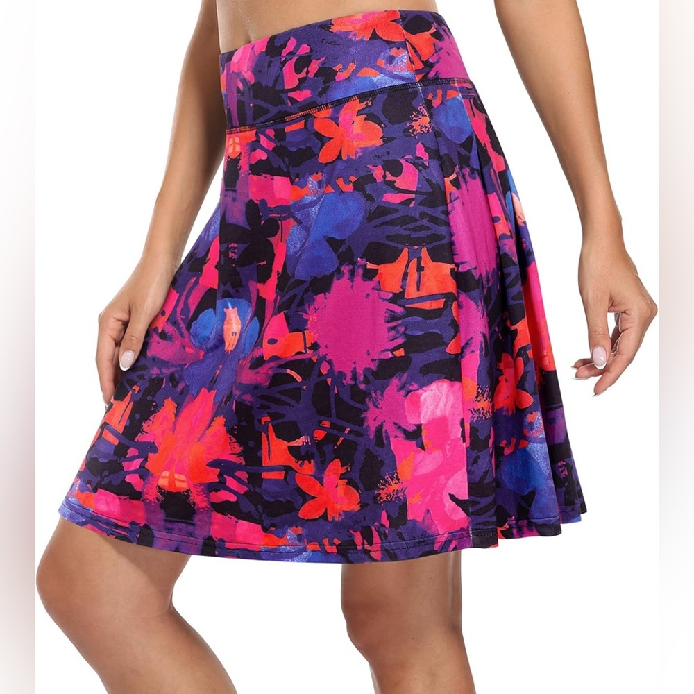 Fulbelle Vibrant Floral Women's Skirt Skort Small Golf Tennis